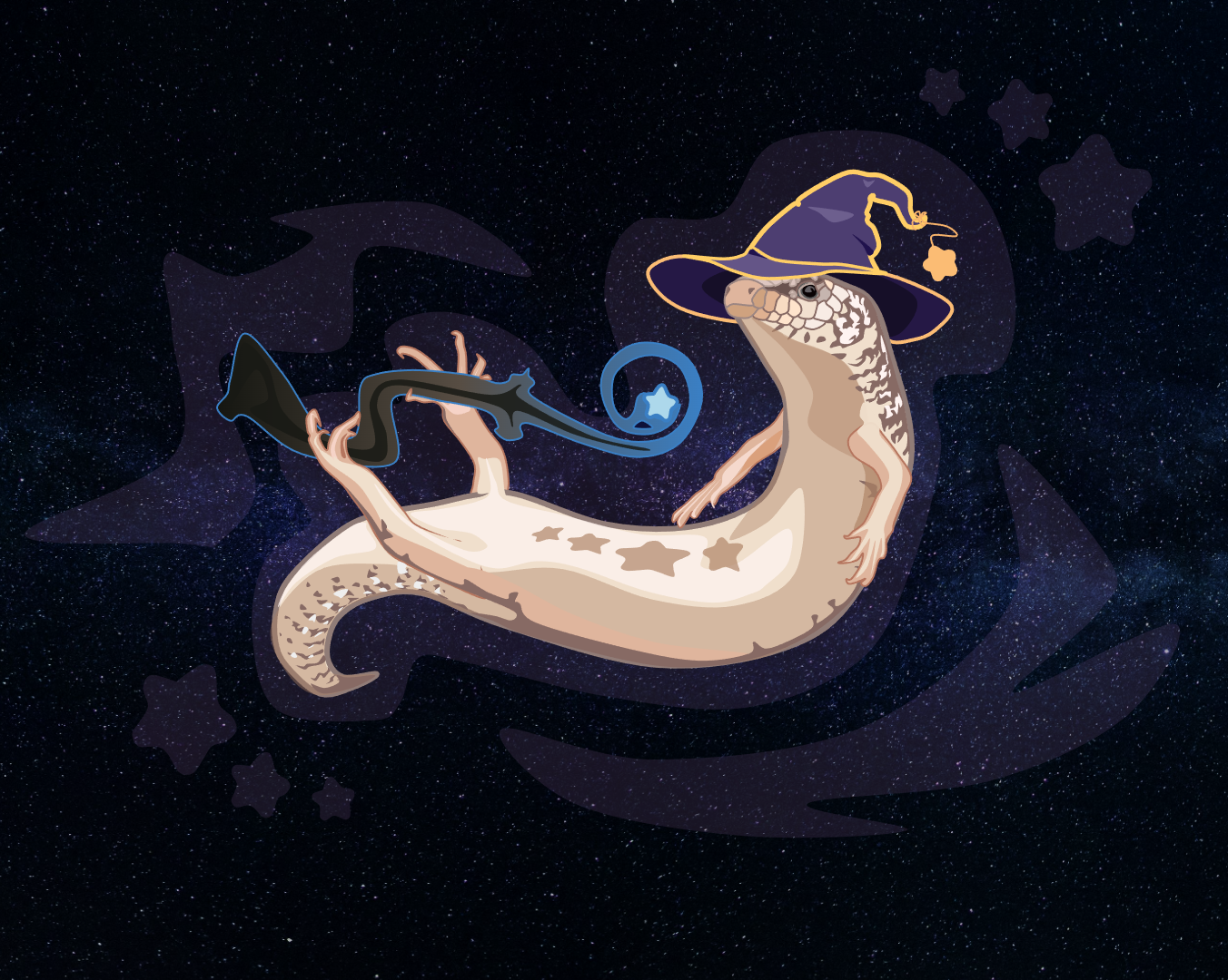 Space skink illustration